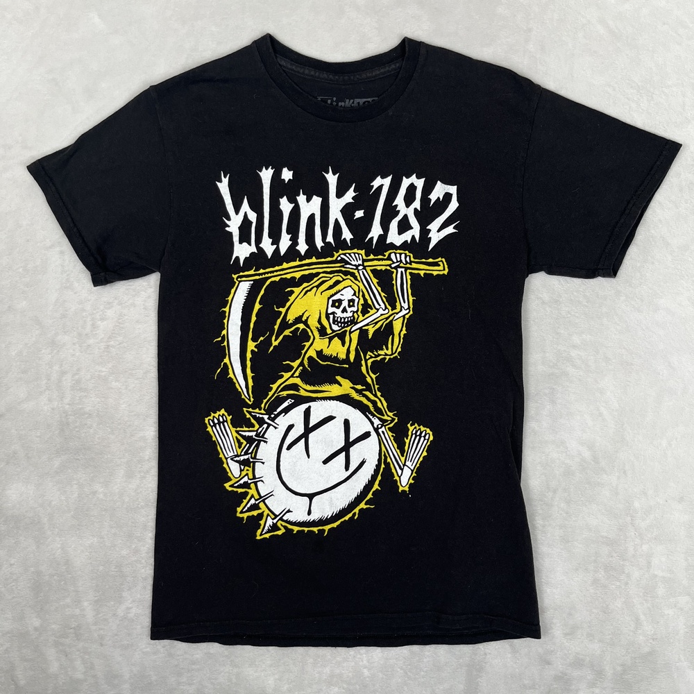 Blink-182 World Tour 2023 2024 T-Shirt Size Small Black Grim Reaper Tee